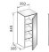 Keuco Средний Шкаф 350x845x335 мм 1 дверь петли справа,, Royal reflex - 34020 110002