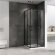Душевой уголок Schwarzer Diamant 900x900мм, Черный, ABBER арт. AG02090B5