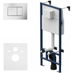 Инсталляция для унитаза с клавишей смыва хром матовый AM.PM Pro C арт. I012707.0231
