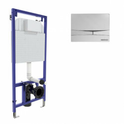 Инсталляция для скрытого монтажа унитаза кнопка f3 глянец Novum Berges арт. 040253