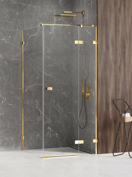 Душевое ограждение P 120x100x200 Avexa gold New Trendy золото арт. EXK-1687