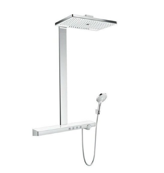 Hansgrohe душевая система с термостатом, Rainmaker Select, матовый хром арт. 27029400