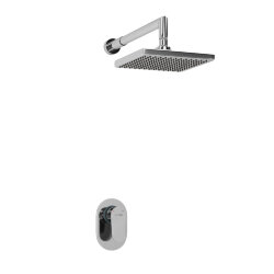 Встраиваемый комплект для душа с верхней душевой насадкой A12028 WasserKRAFT Donau 5300 цвет: Хром Встраиваемый комплект для душа с верхней душевой насадкой A12028 WasserKRAFT Donau 5300 цвет: Хром