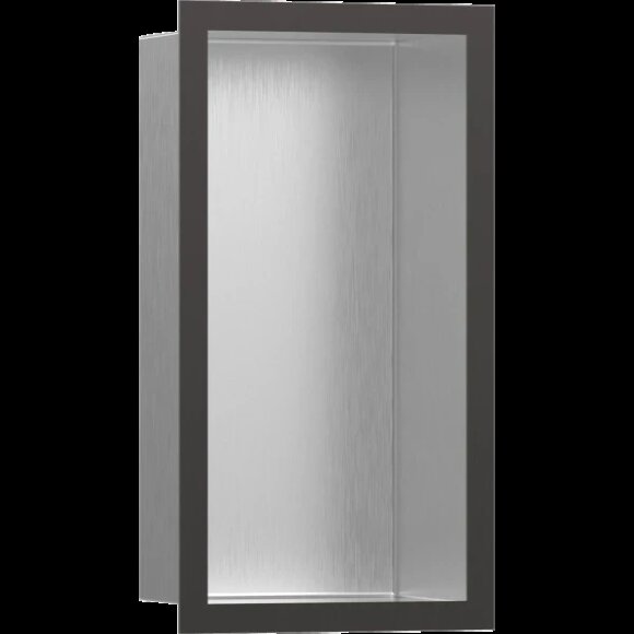 Hansgrohe настенный короб с цветом корпуса и дизайнерской рамой, 30х15х10 см, XtraStoris Individual, матовый черный арт. 56094340