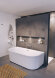 Акриловая ванна DESIRE 180x84 WALL MOUNTE B2W Velvet White RIHO арт. BD07 (BD07105S1WI1144)