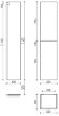 Шкаф-пенал SANCOS Urban подвесной дуб галифакс натуральный, 350х300х1600 мм, арт. PUR35EG