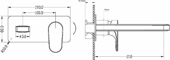 Смеситель для раковины Spectre 455-G Золото Boheme
