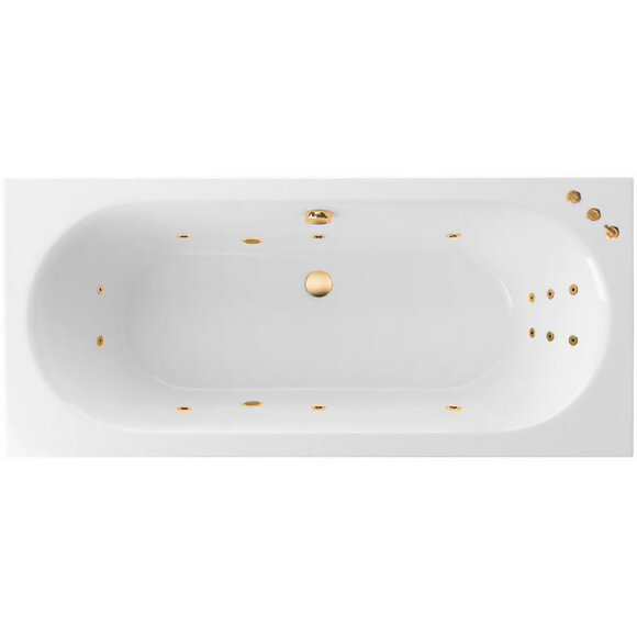 Акриловая ванна Oceana Slim 160x75 с гидромассажем Excellent, WAEX.OCE16S.SMART.GL