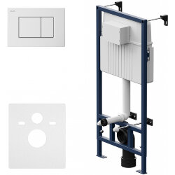 Инсталляция для унитаза с белой глянцевой клавишей смыва AM.PM Pro C арт. I012707.0201
