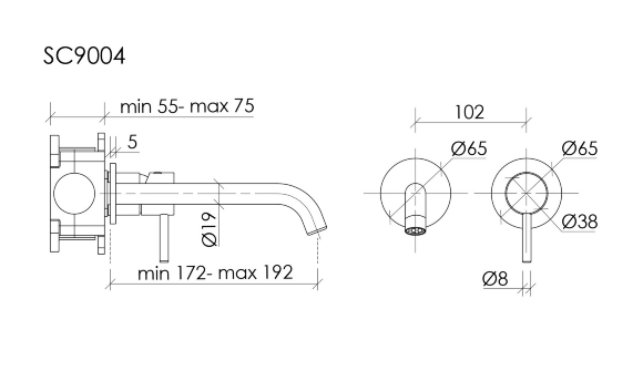 Смеситель для раковины Sancos Etna, цвет: оружейная сталь, арт. SC9004GG Смеситель для раковины Sancos Etna, цвет: оружейная сталь, арт. SC9004GG