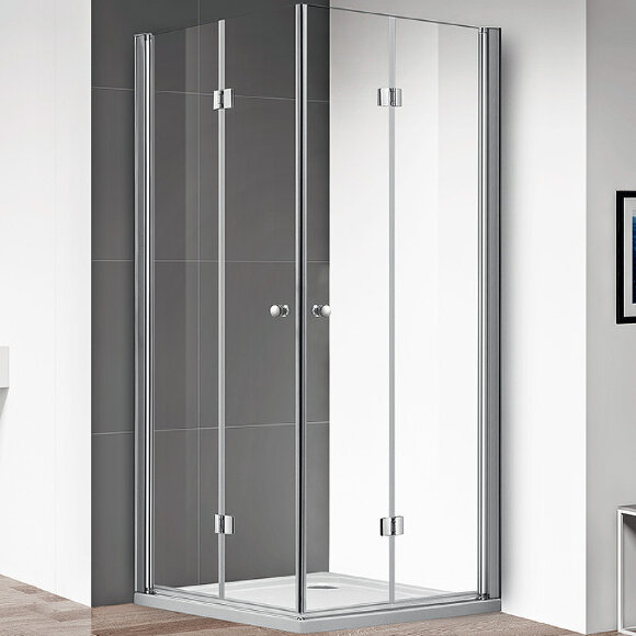 Душевой уголок ECO Хром Cezares - ECO-O-AS-2-80-C-Cr