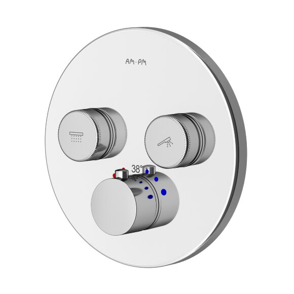 Встраиваемый смеситель, Нажимной TouchReel с регулировкой температуры Inspire 2.0 AM.PM цвет: хром, арт. F50A85700