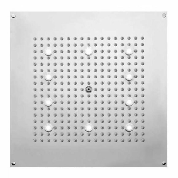 Верхний душ 470x470 мм, с 10 LED (белый), блок питания/управления BOSSINI Cube арт. H37453.094 цвет: Никель шлифованный