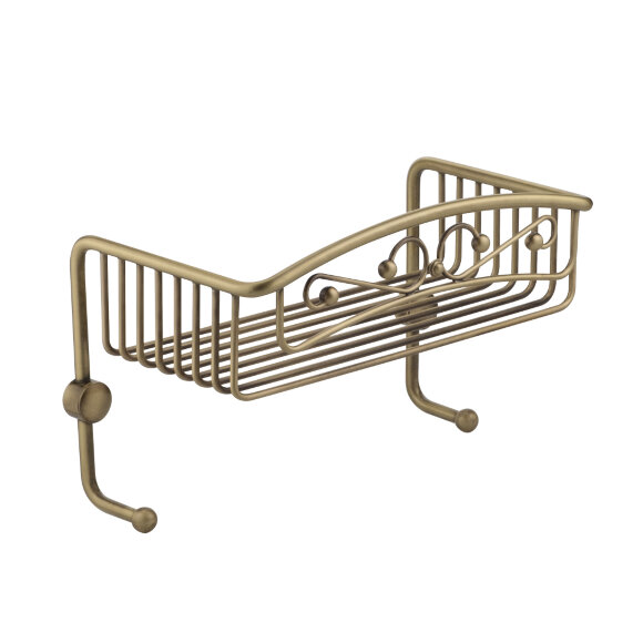 Решетка одинарная с двумя крючками, L26xP15xH15 см., Migliore Complementi, бронза арт. 22027 Решетка одинарная с двумя крючками, L26xP15xH15 см., Migliore Complementi, бронза арт. 22027
