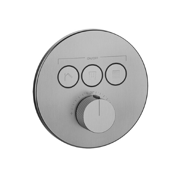 Comfort Смеситель для душа, встраиваемый, термостатический, с 3 запорными кнопками, Hi-Fi Gessi цвет: хром - 38716#031