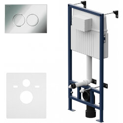 Инсталляция для унитаза с клавишей смыва хром глянцевый AM.PM Pro C арт. I012707.0151