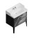 Тумба напольная с 2 ящиками 80см, Kerama Marazzi Pompei, PO.N.80.2\BLK цвет: черная глянцевая