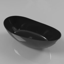 Ванна из искусственного камня 170х75 Whitecross Ruby 0202.170075.101 цвет: черный глянец