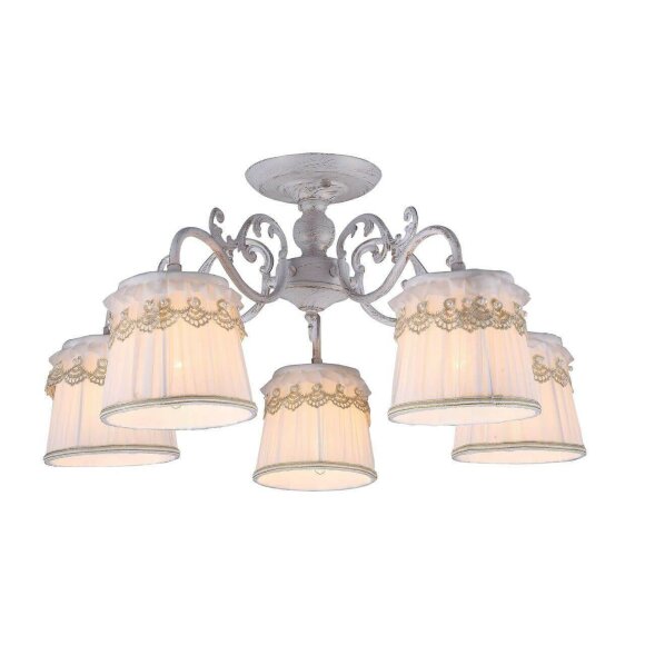 Потолочная люстра, вид ретро Merletto Arte Lamp цвет:  белый - A5709PL-5WG