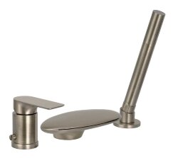 Смеситель на борт ванны (никель шлифованный) Remer Infinity I07UFNPO