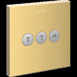 Hansgrohe переключатель потоков для душа на 3 потребителя, ShowerSelect, глянцевое золото арт. 15764990 Hansgrohe переключатель потоков для душа на 3 потребителя, ShowerSelect, глянцевое золото арт. 15764990