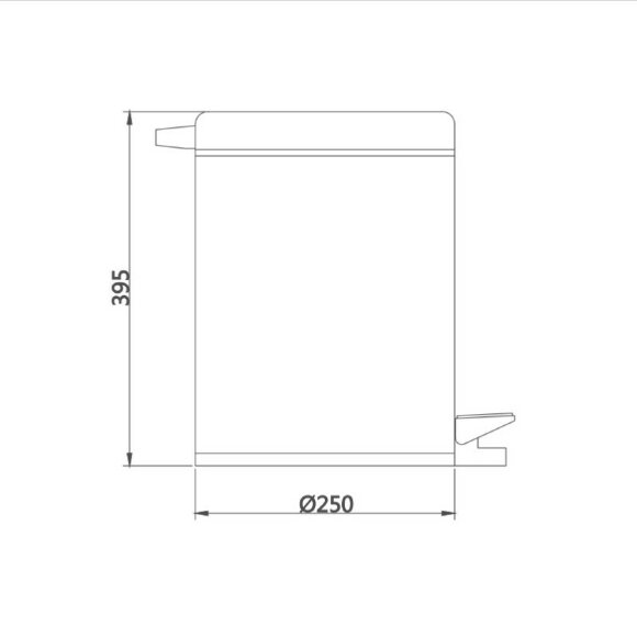 Ведро для мусора 12л хром, Haiba - HB703