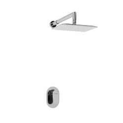 Встраиваемый комплект для душа с верхней душевой насадкой A12031 WasserKRAFT Donau 5300 цвет: Хром Встраиваемый комплект для душа с верхней душевой насадкой A12031 WasserKRAFT Donau 5300 цвет: Хром