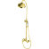 Душевой гарнитур с верхним душем D=20мм и душем со шлангом на держателе, золото KERASAN Retro, 7398K1 oro цвет: золото
