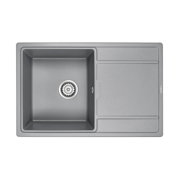 Кухонная мойка из кварца Flugen Paulmark  PM217850-GRM цвет: серый металлик
