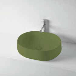 Раковина накладная 56х44см, без отв. KERASAN F10, 460511 цвет: зеленый матовый