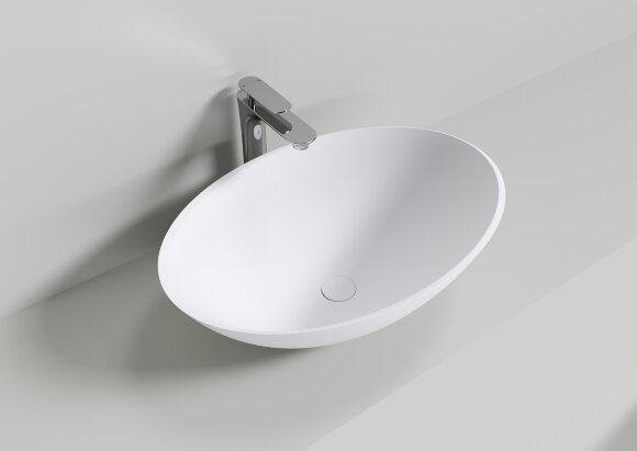 Раковина из искусственного камня NT401 MILANO NT BAGNO цвет: белый матовый