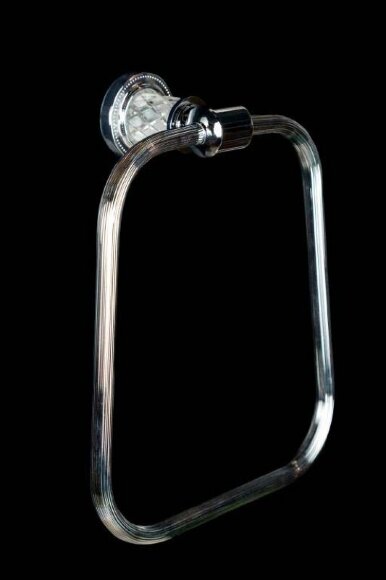 Кольцо для полотенец Murano Cristal латунь, стекло, хром Boheme - 10905-CRST-CH