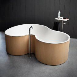 Ванна отдельностоящая 183.5x136.5x56.5 см, DR Agape, коричневый матовый - AVAS1090ZPTE