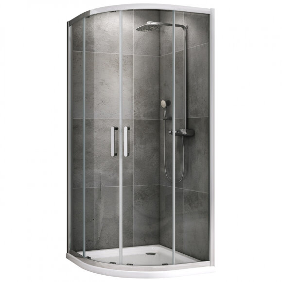 Душевой уголок Schwarzer Diamant 800x800мм, Хром, ABBER арт. AG01080