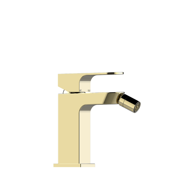 Однорычажный смеситель для биде с донным клапаном, Gillo Bossini, Z00705.021 цвет: золото