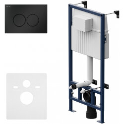 Инсталляция для унитаза с черной матовой клавишей смыва AM.PM Pro C арт. I012707.0138