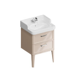 Тумба напольная с 2 ящиками 60см, Kerama Marazzi Pompei, PO.N.60.2\CAM цвет: камео бежевый глянцевый