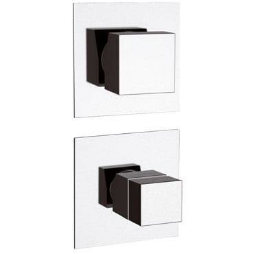 Смеситель для ванны и душа, цвет: хром Remer Qubika Thermo QT94C