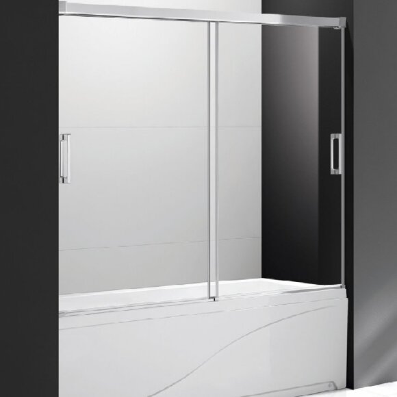 Шторка на ванну Tandem Soft Хром. стекло прозрачное Cezares - TANDEM-SOFT-VF-2-190/145-C-Cr-IV Шторка на ванну Tandem Soft Хром. стекло прозрачное Cezares - TANDEM-SOFT-VF-2-190/145-C-Cr-IV