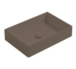 Раковина без отв., AGILE Simas, накладная-80*40см, керамика, цвет Moka Matt AG80MokaMatt
