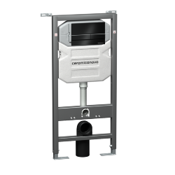 Система инсталляции для унитазов CERAMICANOVA Envision с кнопкой смыва Flat CN1002B цвет: черный матовый