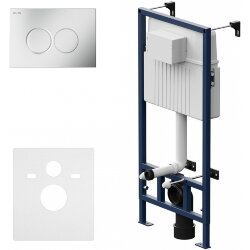 Инсталляция для унитаза с клавишей смыва хром матовый AM.PM Pro C арт. I012707.0131