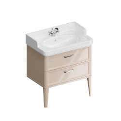 Тумба напольная с 2 ящиками 80см, Kerama Marazzi Pompei, PO.N.80.2\CAM цвет: камео бежевый глянцевый