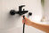 Смеситель для ванны, 72440670 Rebris Hansgrohe, цвет: s черный матовый