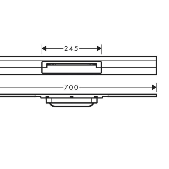 Hansgrohe внешняя часть трапа для душа 70 см, укорачиваемая под, RainDrain Flex, матовая нержавеющая сталь арт. 56050800 Hansgrohe внешняя часть трапа для душа 70 см, укорачиваемая под, RainDrain Flex, матовая нержавеющая сталь арт. 56050800