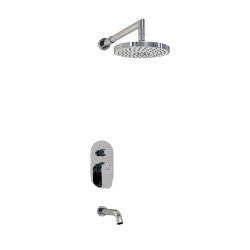 Встраиваемый комплект для ванны с изливом и верхней душевой насадкой A13029 WasserKRAFT Donau 5300 цвет: Хром Встраиваемый комплект для ванны с изливом и верхней душевой насадкой A13029 WasserKRAFT Donau 5300 цвет: Хром