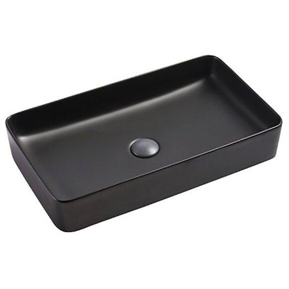Раковина SantiLine SL-1073MB 61x33,5 см цвет: черный матовый