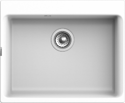 Кухонная мойка Axel 630x520, 1 чаша, Rivelato, Х-60 brina цвет: белый