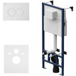 Инсталляция для унитаза с белой глянцевой клавишей смыва AM.PM Pro C арт. I012707.0101