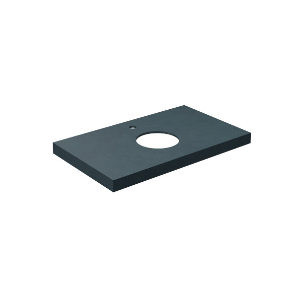 Столешница из керамогранита Про Чементо 80x48см, Kerama Marazzi Canaletto, CN80.DD507320R цвет: синяя тёмная матовая